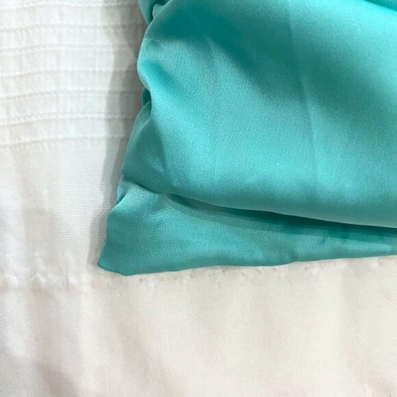 OH POLLY AQUA SATIN BUSTIER CINCHED MINI COCKTAIL DRESS 5723 BATCH A IN GREEN - Picture 8 of 9